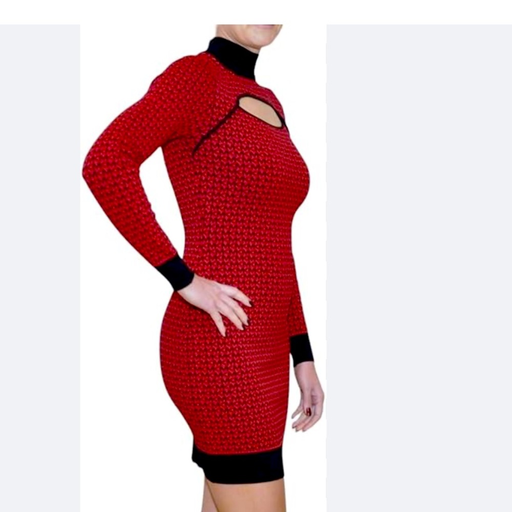 Micheal Kors Woman’s Stretch Viscose Signature Logo Dress (S)